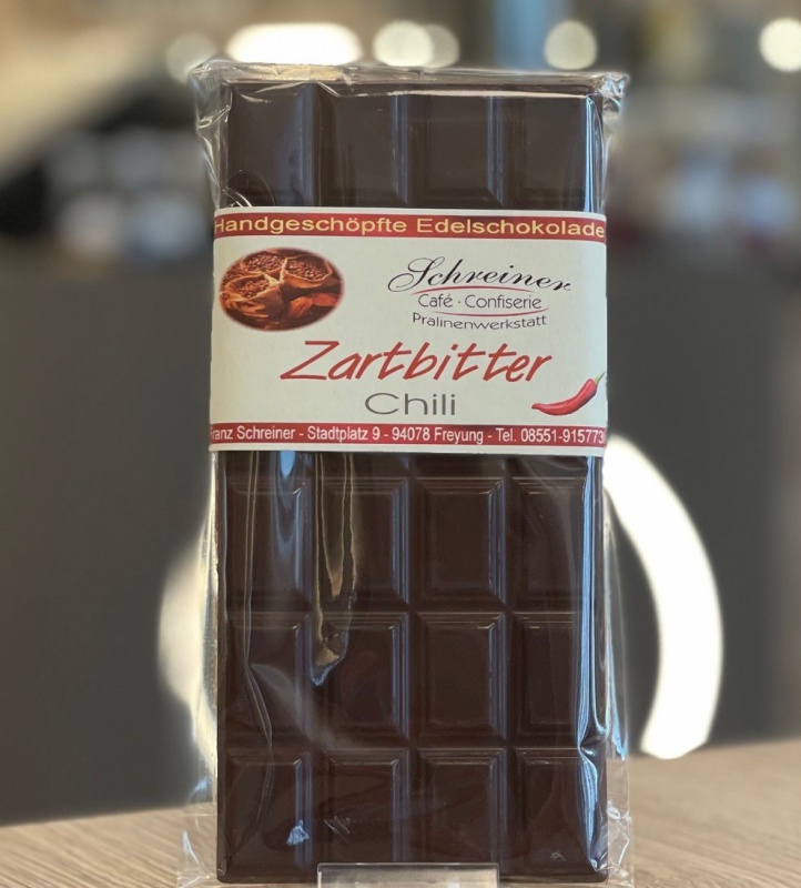 Tafel-Schokolade Zartbitter &amp;quot;Chili&amp;quot; 80 gr. | Café - Confiserie ...